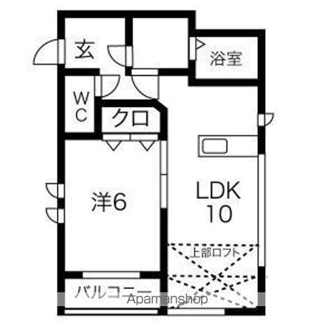 サンティール(1LDK/2階)の間取り写真