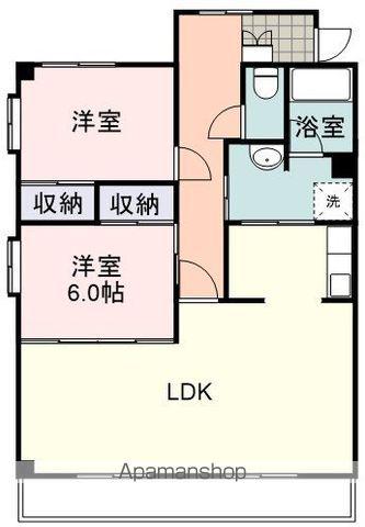 ハイツ桜町(2LDK/3階)の間取り写真
