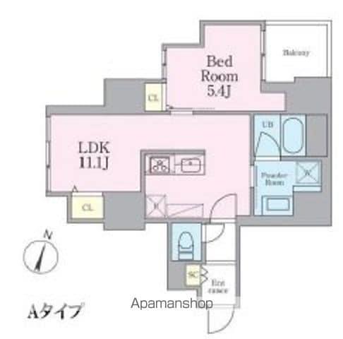 シュトラーレ本駒込(1LDK/10階)の間取り写真