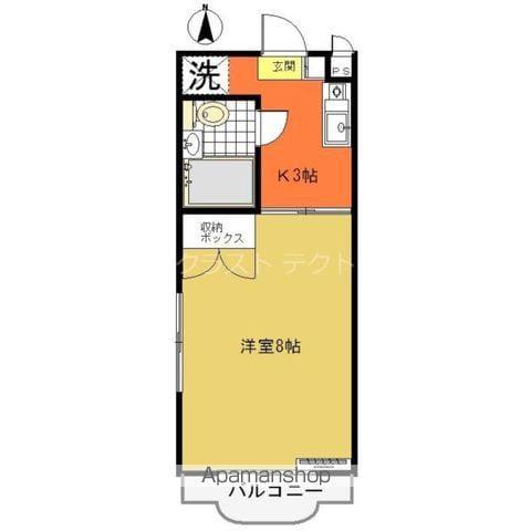 グランパレI(1K/2階)の間取り写真
