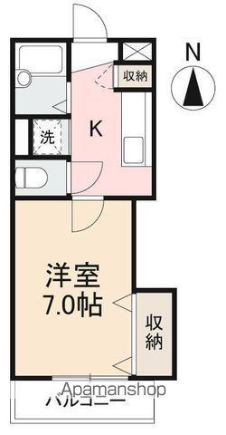 シルク林Ⅱ(1K/3階)の間取り写真