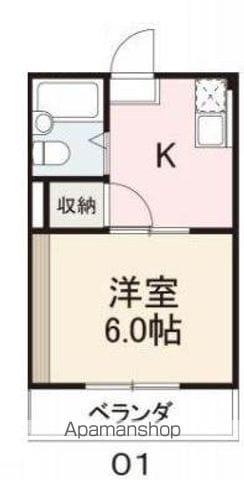 コート新北Ⅱ(1K/2階)の間取り写真