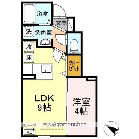 イーグル今3号館(1LDK/1階)の間取り写真