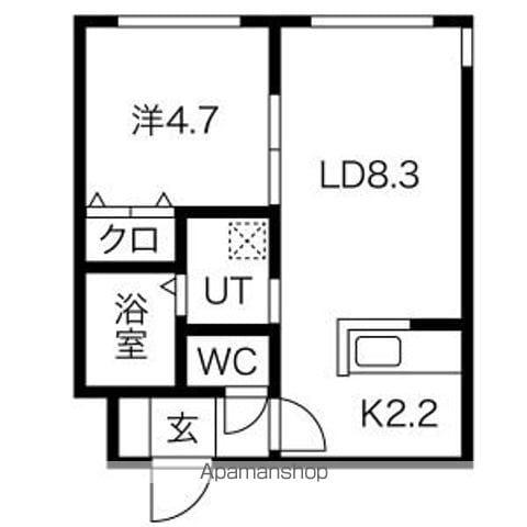 STELLA FISSA SHINSAPPOROステラフィッサ(1LDK/3階)の間取り写真