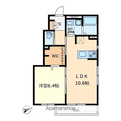 ALVA.A(1LDK/1階)の間取り写真