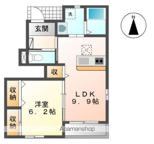 クルール Ⅲ(1LDK/1階)の間取り写真