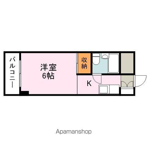 東福山駅前ビル(ワンルーム/6階)の間取り写真