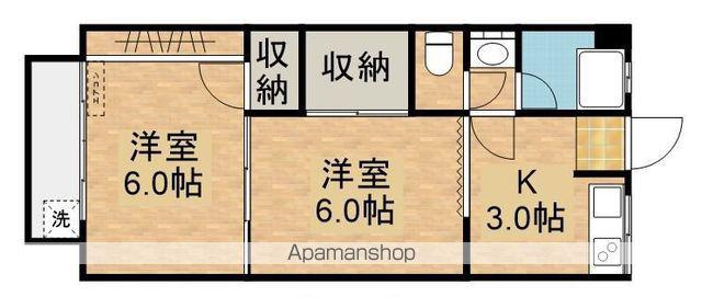 伊地知ハイツ(2K/1階)の間取り写真