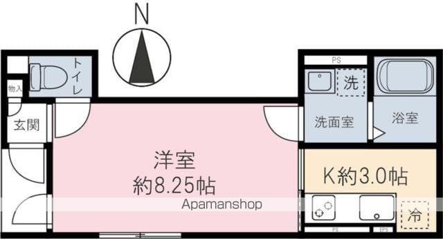 大和町3丁目パレス(1K/1階)の間取り写真