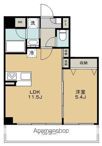 ラ・グランヴィア(1LDK/3階)の間取り写真