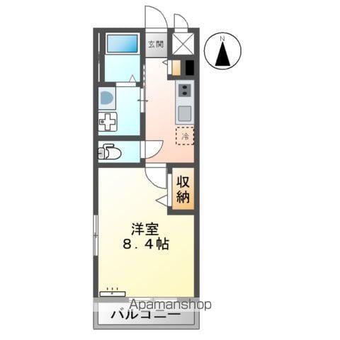 STEINFELDⅠ(1K/2階)の間取り写真