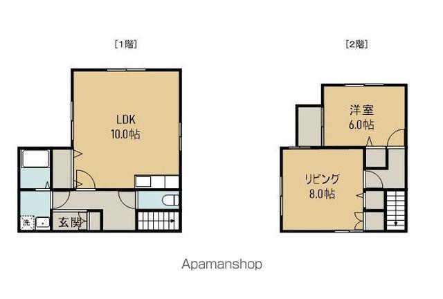 本四備讃線 丸亀駅 徒歩34分 2階建 築26年(2LDK)の間取り写真