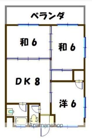 シャトレ宮城(3DK/3階)の間取り写真