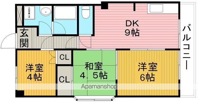 パークサイド柴原(3DK/1階)の間取り写真