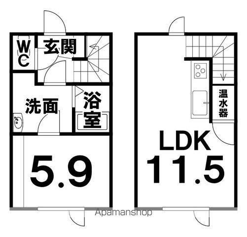 シンセイパレスA(1LDK)の間取り写真