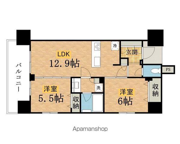 ラグゼナ八王子横山町(1LDK/6階)の間取り写真