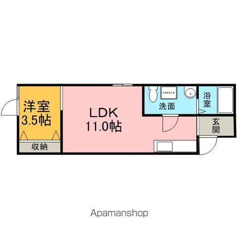 S-STUDIO(1LDK/2階)の間取り写真