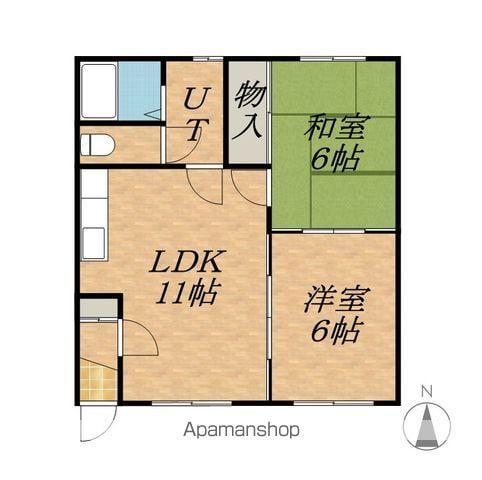 コーポニュータウン(2LDK/2階)の間取り写真