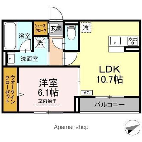 プエンテ(1LDK/2階)の間取り写真