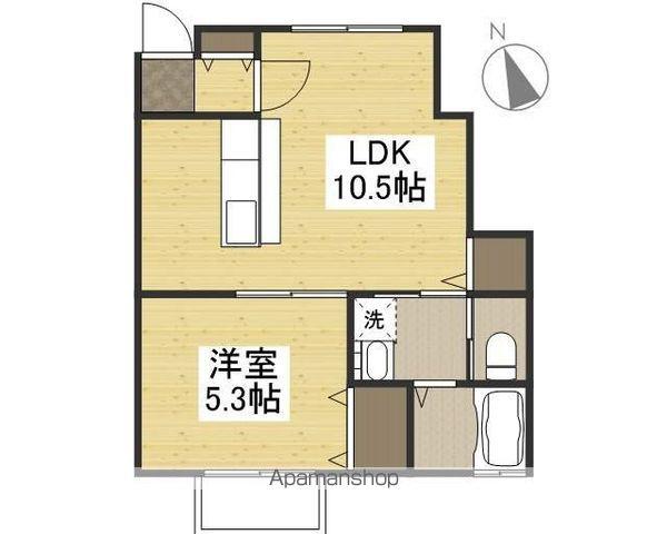 ARANCIA青江C(1LDK/1階)の間取り写真