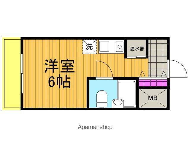 ポルタ・ビアンカ(ワンルーム/3階)の間取り写真