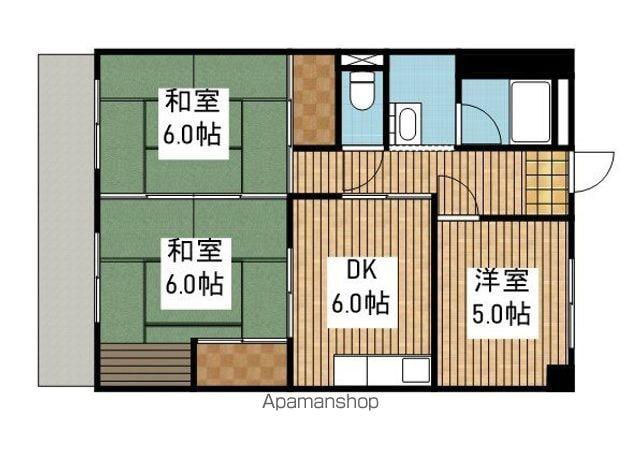 京王パークビル(3DK/4階)の間取り写真
