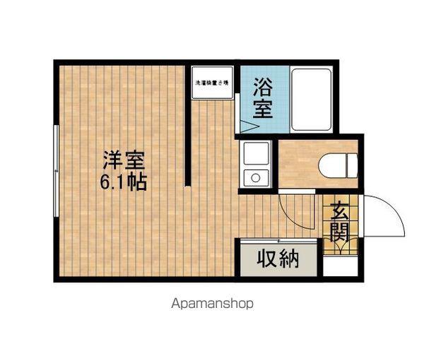 ミコノス(ワンルーム/2階)の間取り写真