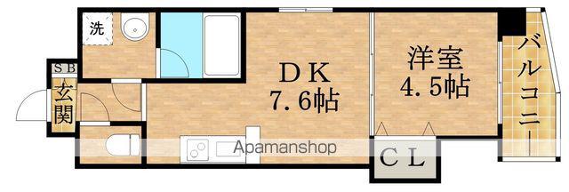 ルクレ新大阪レジデンス(1DK/8階)の間取り写真