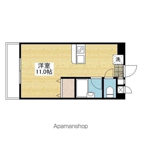 アルト雄郡 東棟(ワンルーム/2階)の間取り写真