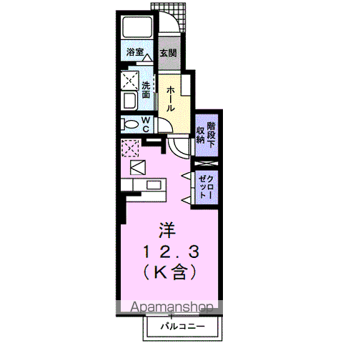 サンメゾンⅠ(1K/1階)の間取り写真