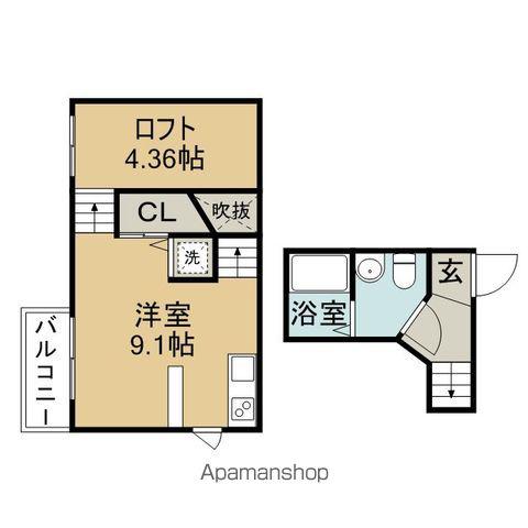 RADIANCE守山(ワンルーム/2階)の間取り写真