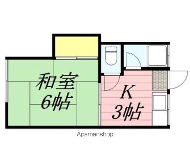 メゾンタキ井尻A(1K/2階)の間取り写真