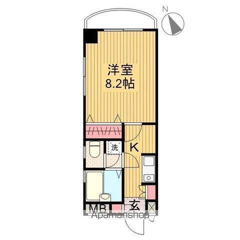 オギハラビル(1K/6階)の間取り写真