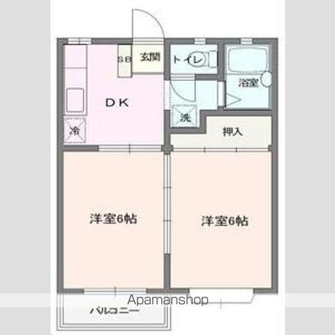 総武・中央緩行線 幕張駅 徒歩11分 2階建 築35年(1LDK/1階)の間取り写真