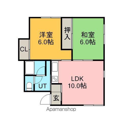 マコトマンション(2LDK/2階)の間取り写真