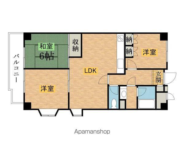 シティレジデンス(3LDK/8階)の間取り写真