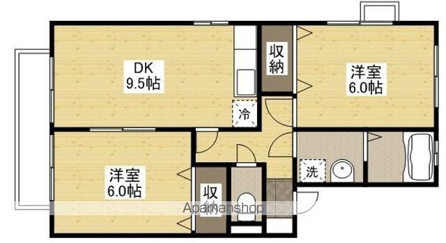スペランツァ(2DK/2階)の間取り写真