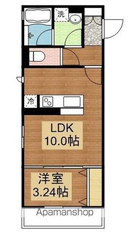 山陽本線 西条駅(広島) 徒歩30分 3階建 築7年(1LDK/1階)の間取り写真