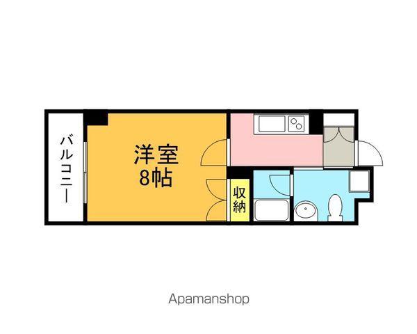 アークフラット(1K/2階)の間取り写真