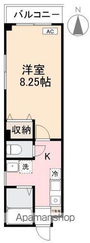 エレガント栗林(1K/3階)の間取り写真