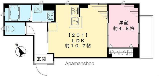 ラシーネ荻窪(1LDK/2階)の間取り写真