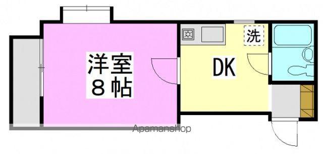 第3宮本ビル(1K/2階)の間取り写真