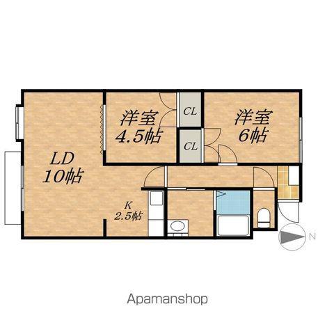 CREACOATⅠ(2LDK/2階)の間取り写真