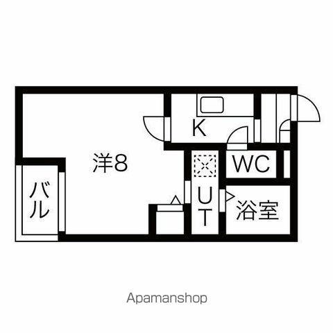 ヴィラ前之輪(1K/3階)の間取り写真