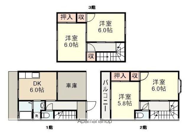 近藤マンション(4DK/1階)の間取り写真
