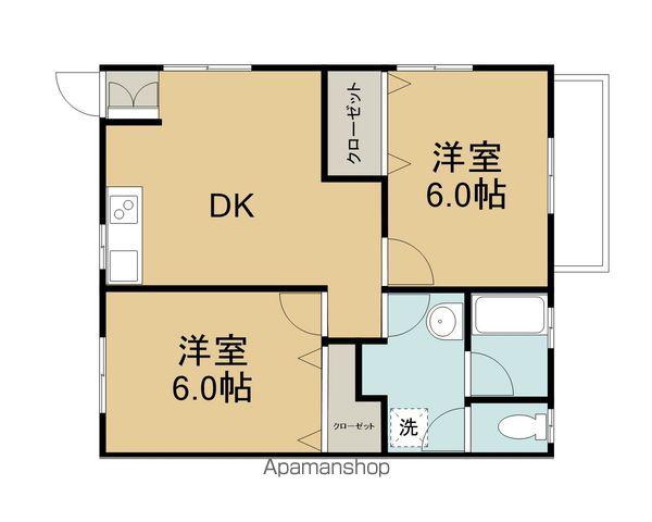 コーポ久保(2LDK/2階)の間取り写真