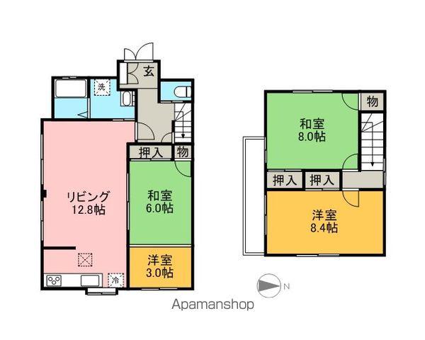東海道本線 岐阜駅 徒歩30分 2階建 築25年(3SLDK)の間取り写真