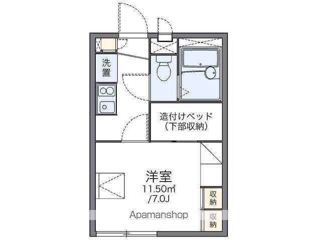 レオパレスH・Y・Ⅲ(1K/2階)の間取り写真