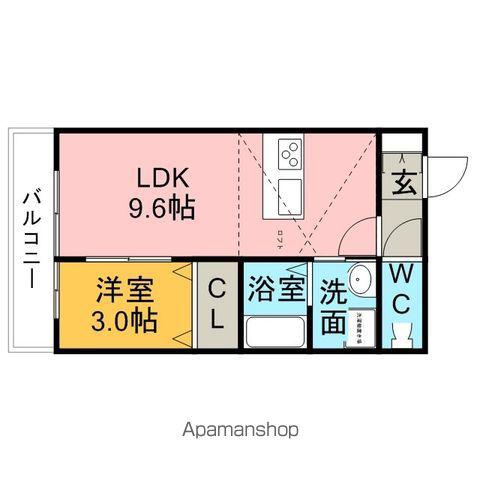 ベルコリーヌ(1LDK/1階)の間取り写真