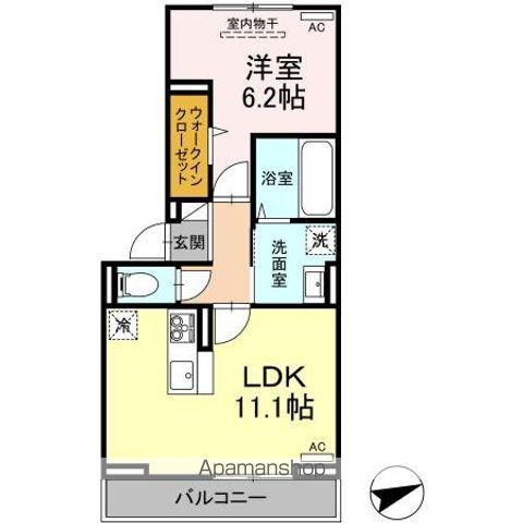 パシャYZ(1LDK/3階)の間取り写真
